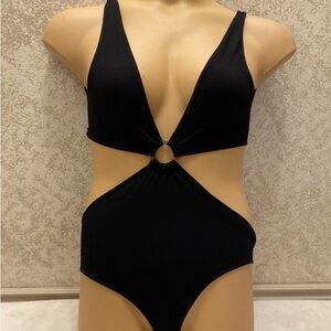 Chic Black Women's Cutout Bodysuit
